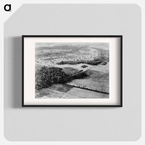 アートポスター-Air view of Jersey Homesteads. Hightstown, New Jersey - ドロテア ラング Poster.