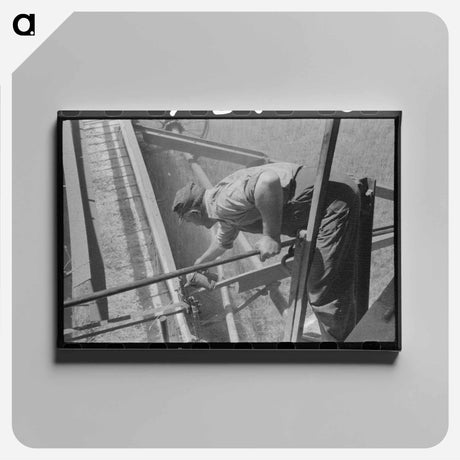 アートパネル-Oiling the Combine
 - ラッセル リー Canvas.