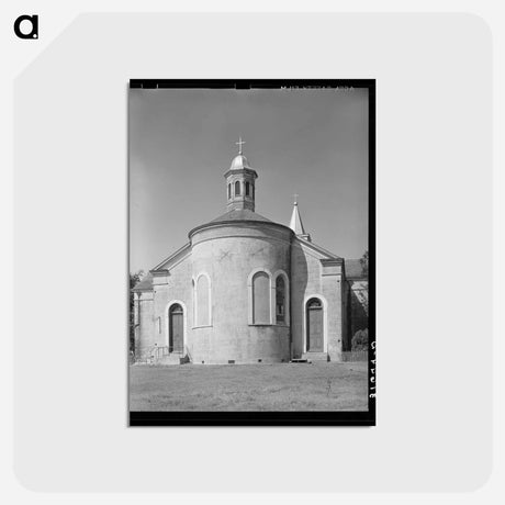 アートポストカード-Rear of Church, Saint Martinville
 - ラッセル リー Postcard.