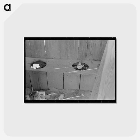 アートポストカード-Interior of Privy, Southeast Missouri Farms
 - ラッセル リー Postcard.
