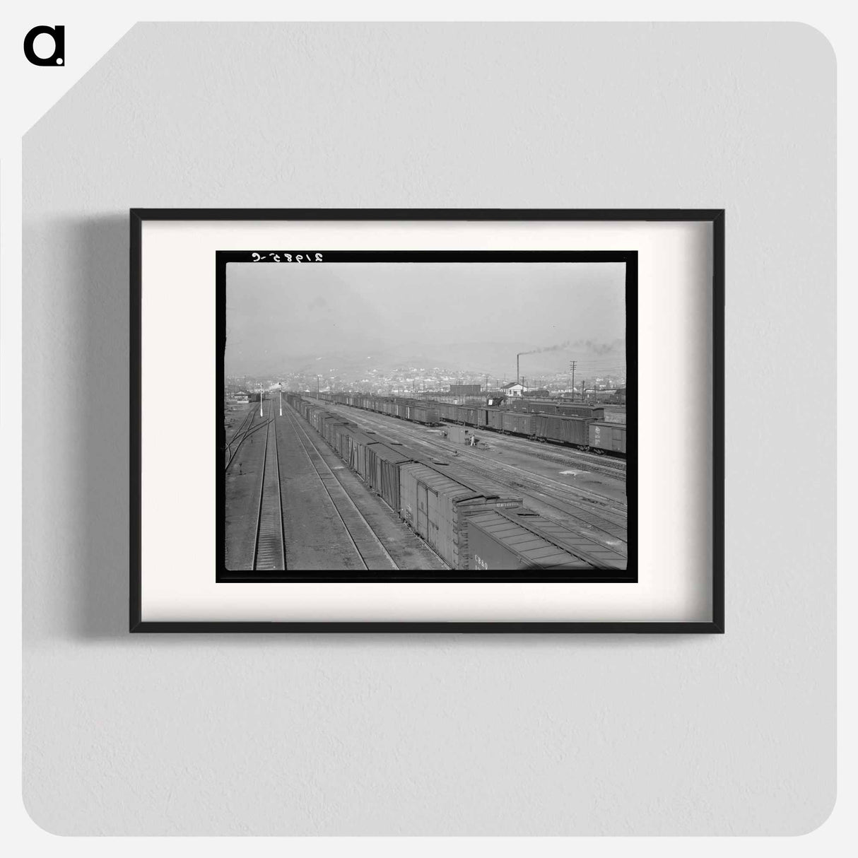 Railroad yard, outskirts of fast-growing town. Klamath Falls, Oregon. - Dorothea Lange Poster.