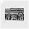 アートポストカード-Dairy Cattle at the Feed Trough
 - ラッセル リー Postcard.