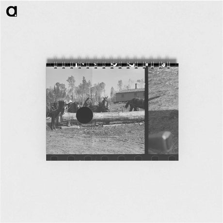 アートメモ帳-Loading Pulpwood at Camp
 - ラッセル リー Memo.