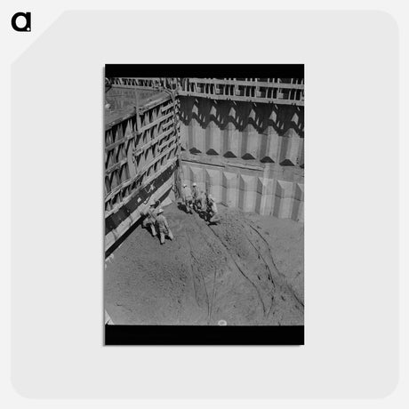 アートポストカード-Shasta Dam Construction
 - ラッセル リー Postcard.