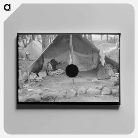 アートパネル-Blueberry Pickers' Tent Interior
 - ラッセル リー Canvas.