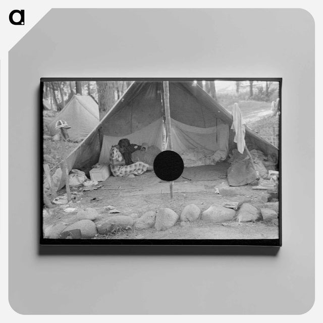アートパネル-Blueberry Pickers' Tent Interior
 - ラッセル リー Canvas.