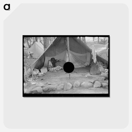 アートポストカード-Blueberry Pickers' Tent Interior
 - ラッセル リー Postcard.