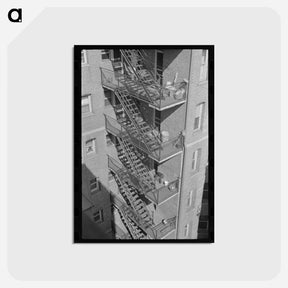 アートポストカード-Rear Stairs, L Street
 - ラッセル リー Postcard.
