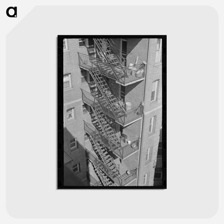 アートポストカード-Rear Stairs, L Street
 - ラッセル リー Postcard.