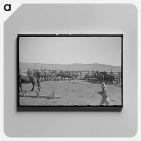 アートパネル-Cowboys at Marfa Ranch
 - ラッセル リー Canvas.