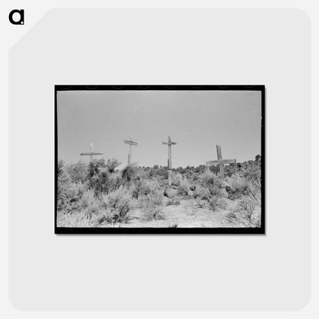 アートポストカード-Hillside Crosses
 - ラッセル リー Postcard.