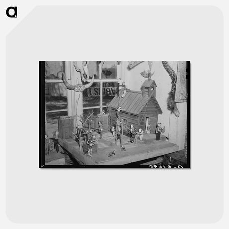 アートポストカード-Little Red Schoolhouse
 - ラッセル リー Postcard.