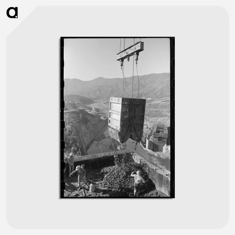 アートポストカード-Pouring Concrete at Shasta Dam
 - ラッセル リー Postcard.