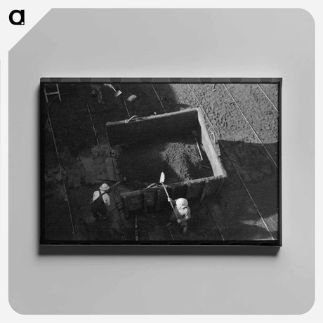 アートパネル-Shasta Dam Work
 - ラッセル リー Canvas.
