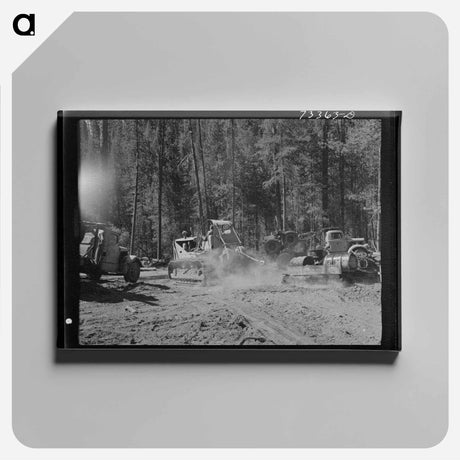 アートパネル-Oregon Logging Scene
 - ラッセル リー Canvas.