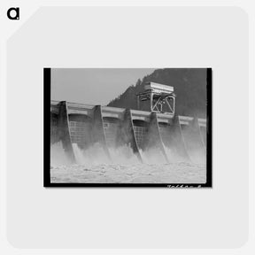 アートポストカード-Bonneville Dam Spillway
 - ラッセル リー Postcard.