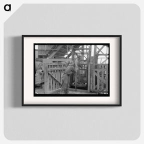 アートポスター-Miners Loading Drilling Equipment
 - ラッセル リー Poster.