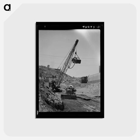アートポストカード-Shasta Dam Excavation
 - ラッセル リー Postcard.