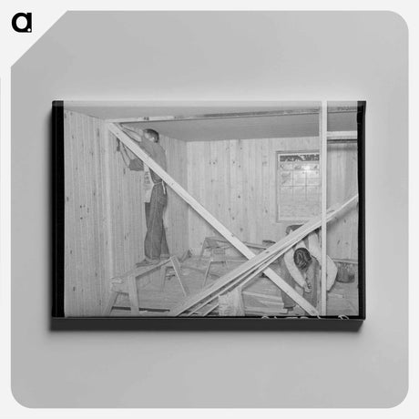 アートパネル-House Erection
 - ラッセル リー Canvas.