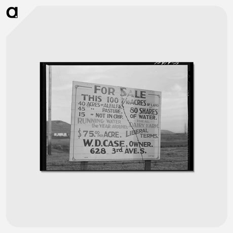 アートポストカード-Farm for Sale, Malheur County
 - ラッセル リー Postcard.