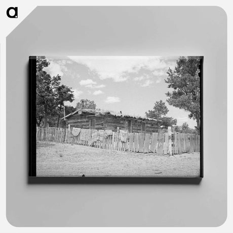 アートパネル-Pie Town Log House
 - ラッセル リー Canvas.