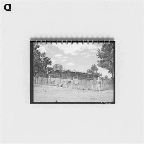 アートメモ帳-Pie Town Log House
 - ラッセル リー Memo.