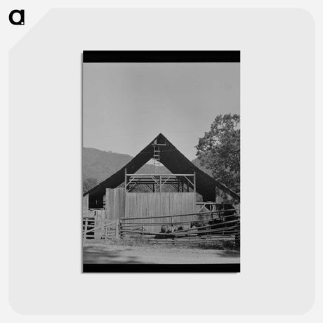 アートポストカード-Barn in Jackson County
 - ラッセル リー Postcard.