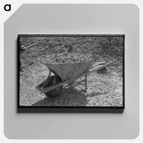 アートパネル-Wheelbarrow and Crushed Rock
 - ラッセル リー Canvas.