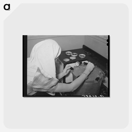 アートポストカード-Pressure Canning Demonstration
 - ラッセル リー Postcard.