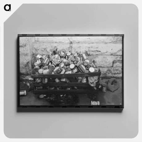 アートパネル-Oil Cans at Filling Station
 - ラッセル リー Canvas.