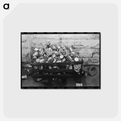 アートポストカード-Oil Cans at Filling Station
 - ラッセル リー Postcard.