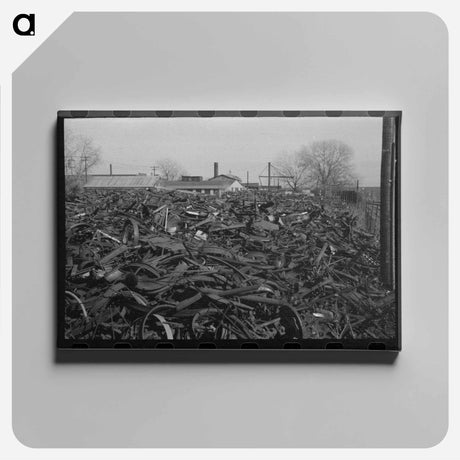 アートパネル-Lotfull of Scrap Iron, Oklahoma City
 - ラッセル リー Canvas.