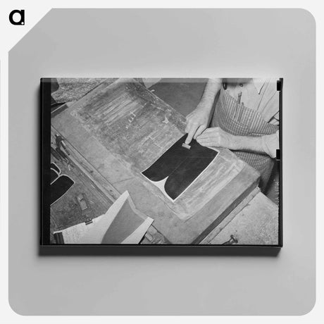 アートパネル-Sharecropper's Wife Cutting Fatback
 - ラッセル リー Canvas.