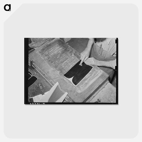 アートポストカード-Sharecropper's Wife Cutting Fatback
 - ラッセル リー Postcard.