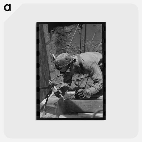 アートポストカード-Shasta Dam Spot Welder
 - ラッセル リー Postcard.