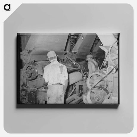 アートパネル-Cotton Seed Oil Mill Worker
 - ラッセル リー Canvas.