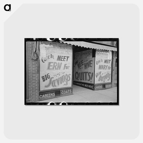 アートポストカード-Sign in Store, Aledo
 - ラッセル リー Postcard.