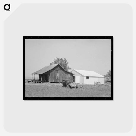 アートポストカード-Front Porch of Sharecropper Cabin
 - ラッセル リー Postcard.