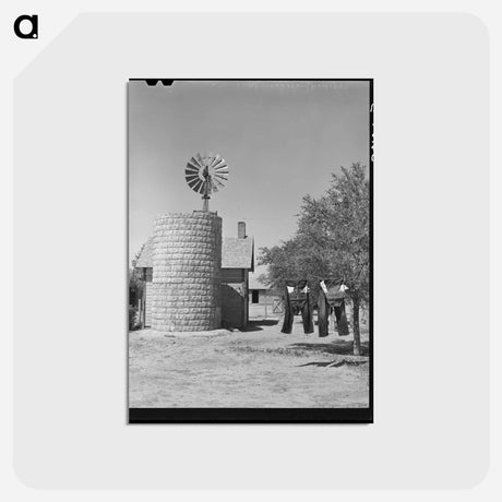 アートポストカード-Kansas Farmstead
 - ラッセル リー Postcard.