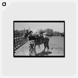 アートポストカード-Cowboy Saddling Up
 - ラッセル リー Postcard.