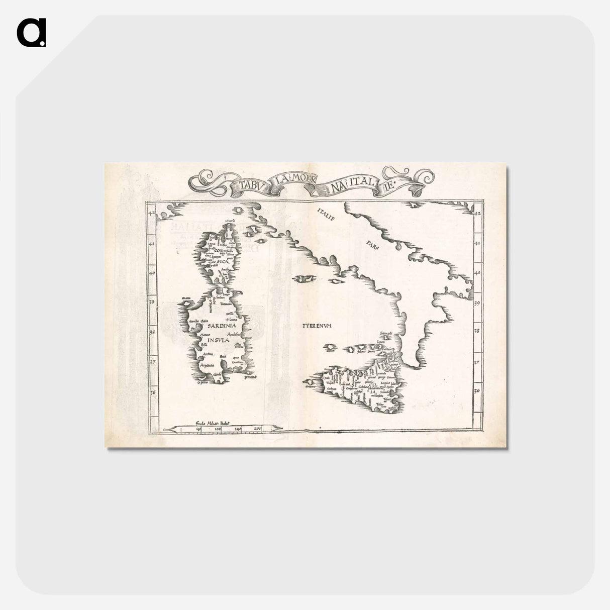 アートポストカード-Tabula moderna Italie
 - ボストン公共図書館 Postcard.