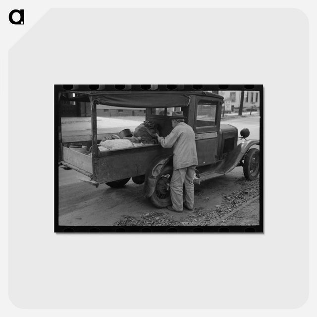 アートポストカード-Fruit Vendor, Meriden
 - ラッセル リー Postcard.