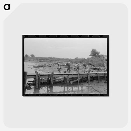 アートポストカード-Unloading Oysters, New Orleans
 - ラッセル リー Postcard.