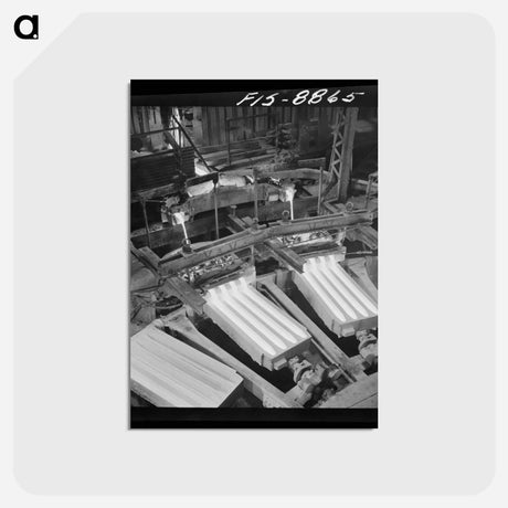 アートポストカード-Pouring Copper Wire Bars
 - ラッセル リー Postcard.