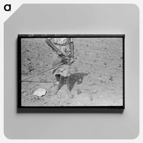 アートパネル-Sharecropper Woman Filing Hoe
 - ラッセル リー Canvas.