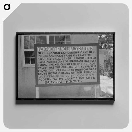 アートパネル-Sign, Taos, New Mexico
 - ラッセル リー Canvas.
