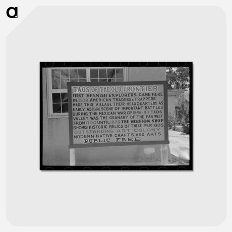 アートポストカード-Sign, Taos, New Mexico
 - ラッセル リー Postcard.
