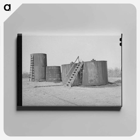 アートパネル-Oil Storage Tanks, Slick, Oklahoma
 - ラッセル リー Canvas.