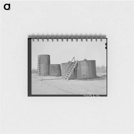 アートメモ帳-Oil Storage Tanks, Slick, Oklahoma
 - ラッセル リー Memo.