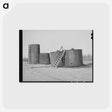 アートポストカード-Oil Storage Tanks, Slick, Oklahoma
 - ラッセル リー Postcard.